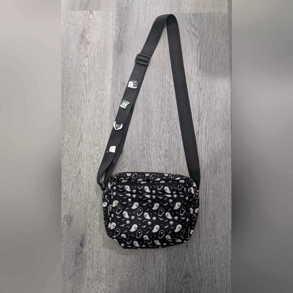 Em & Sprout Ghost & Coffin Crossbody Utility Bag + 4 Locking Pins